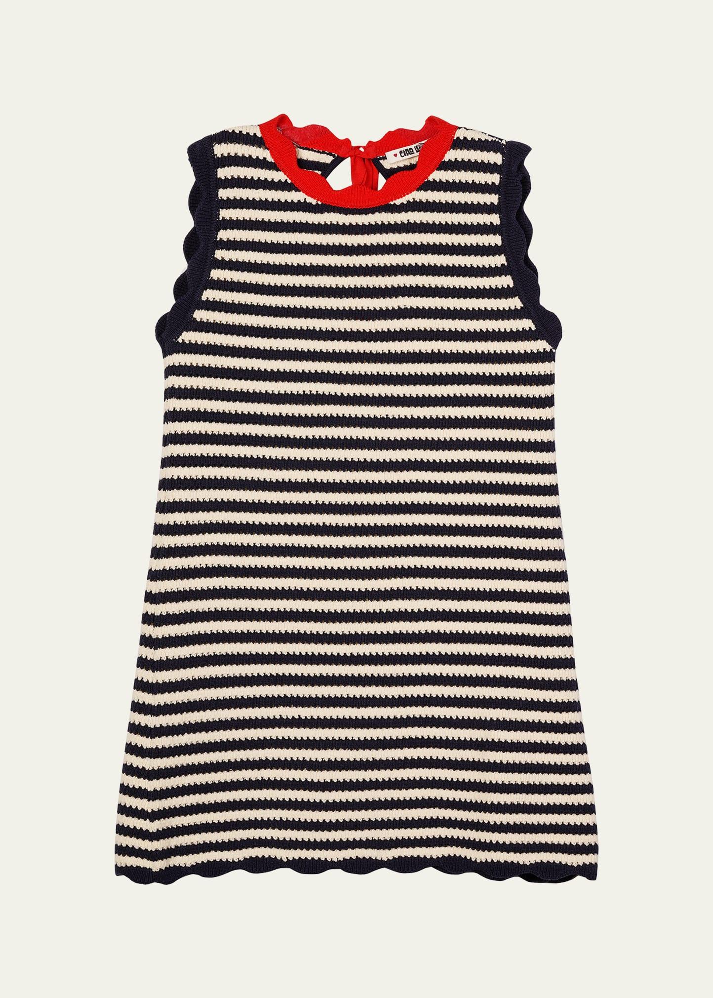 fasano stripe crochet shift dress