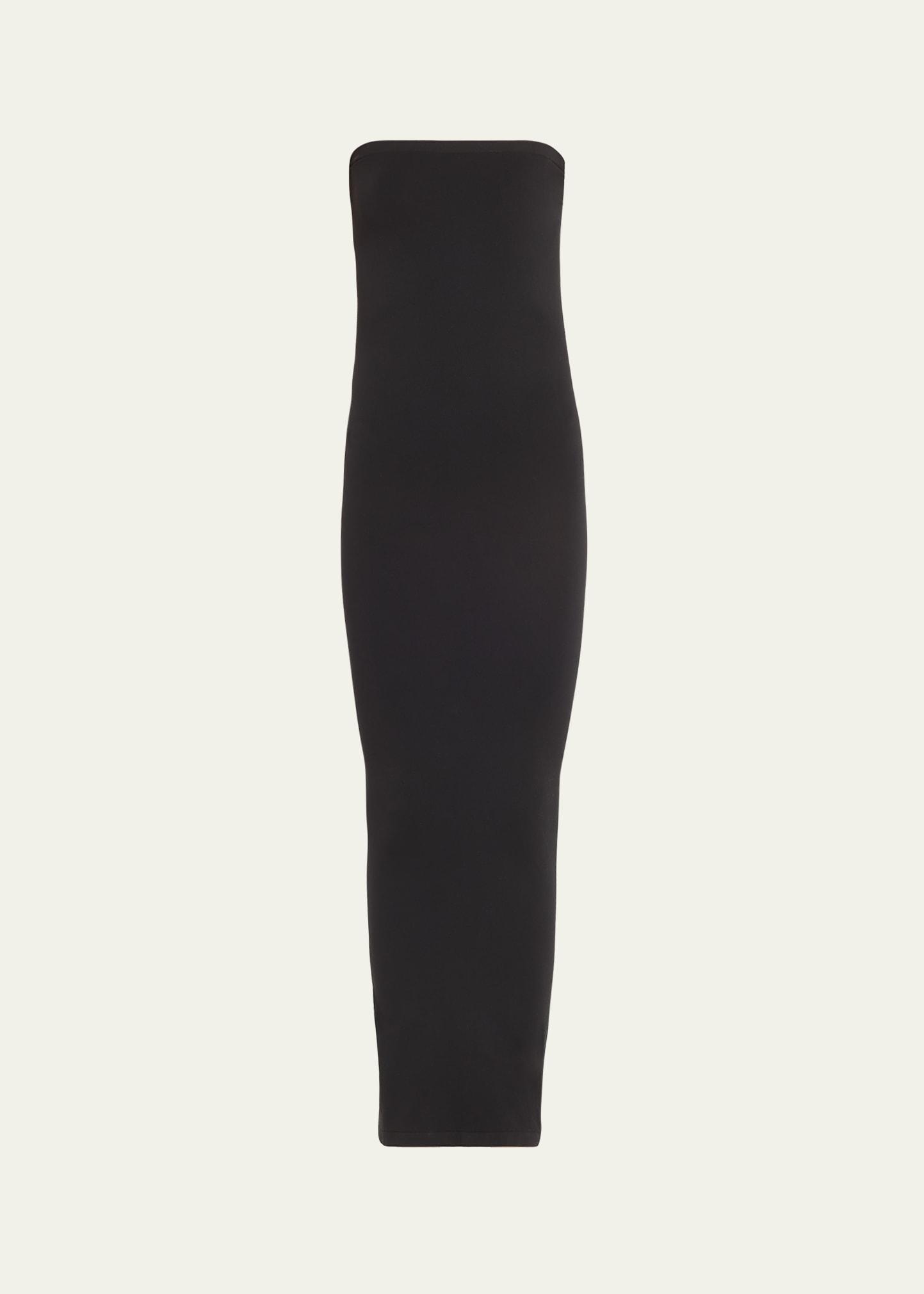 fatal strapless convertible midi tube dress