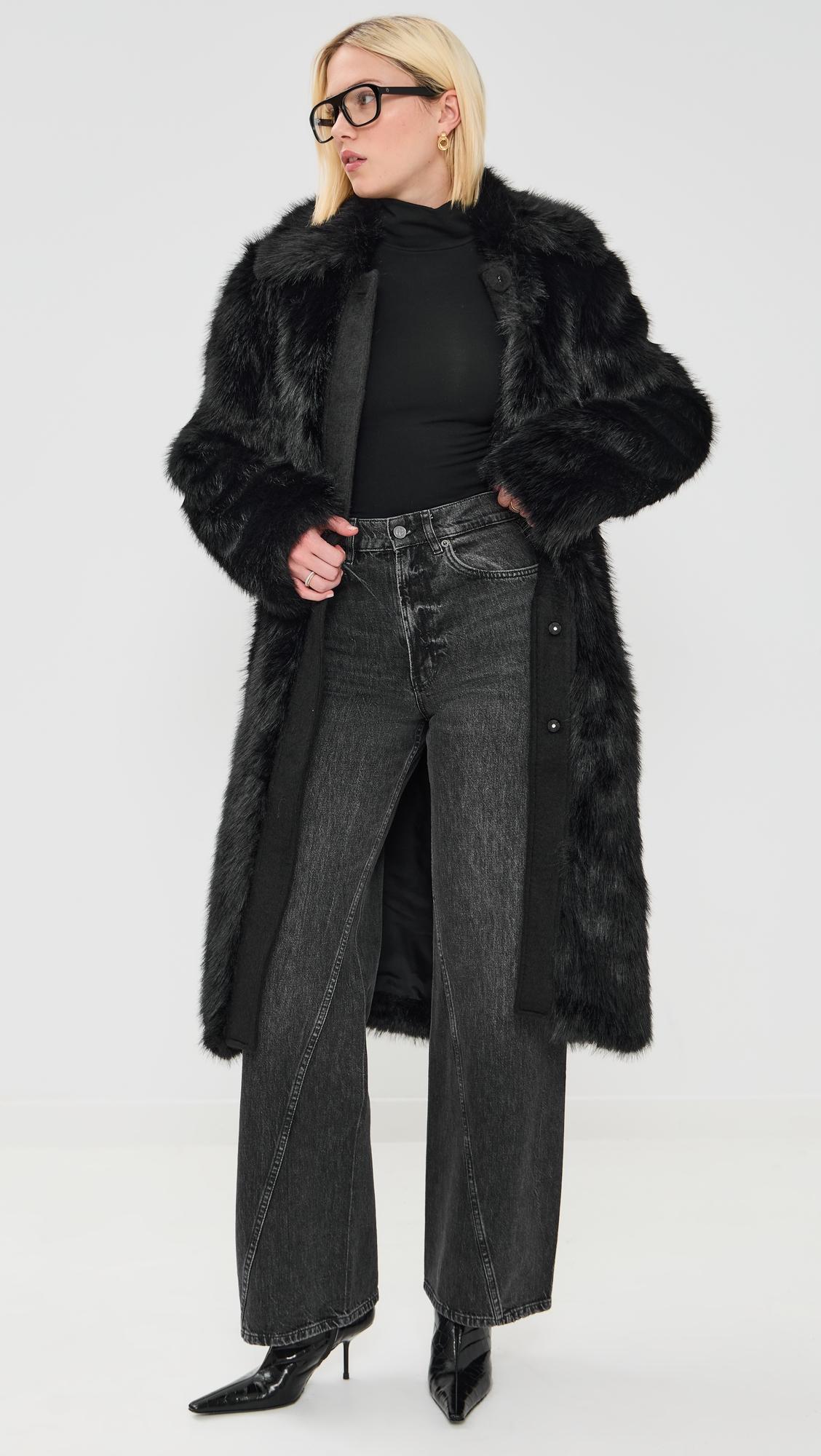 faux fur alpine coat