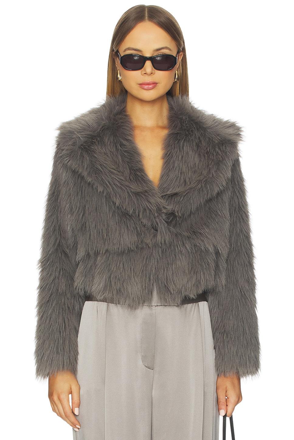 faux fur bomber jacket