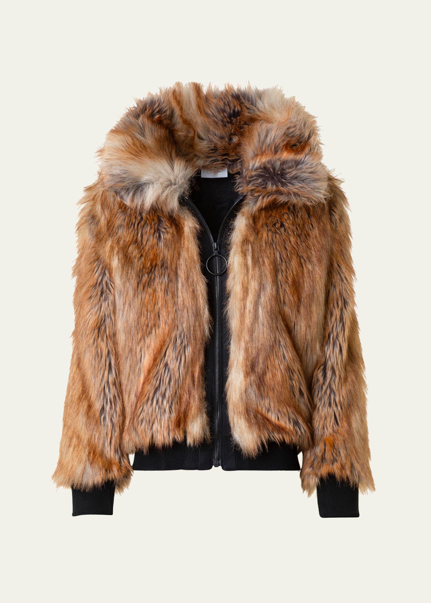 faux fur bomber jacket