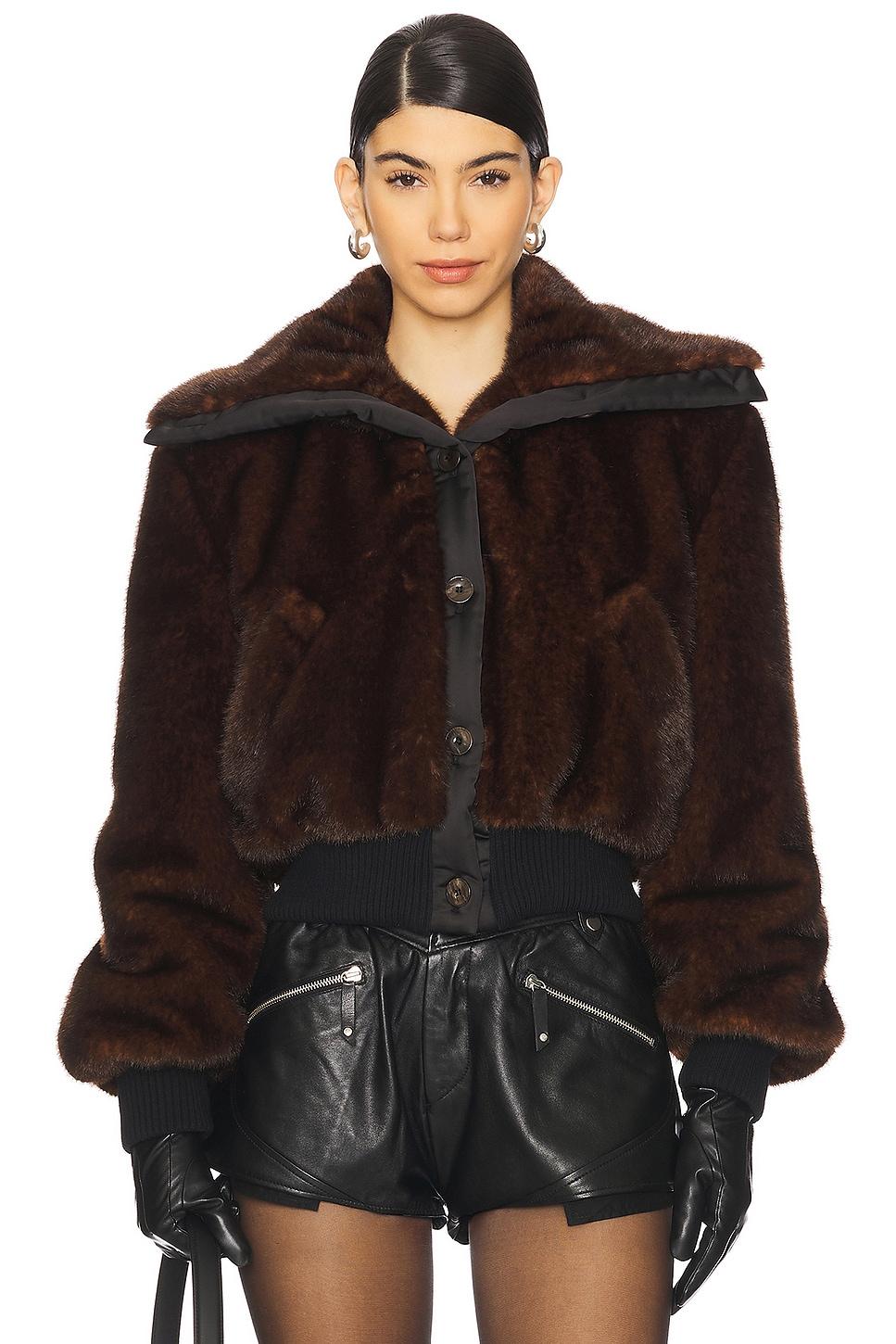 faux fur bomber jacket