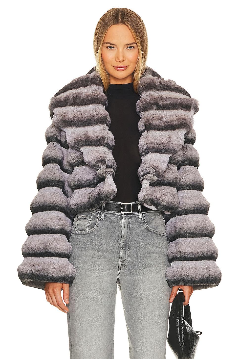 faux fur chinchilla jacket