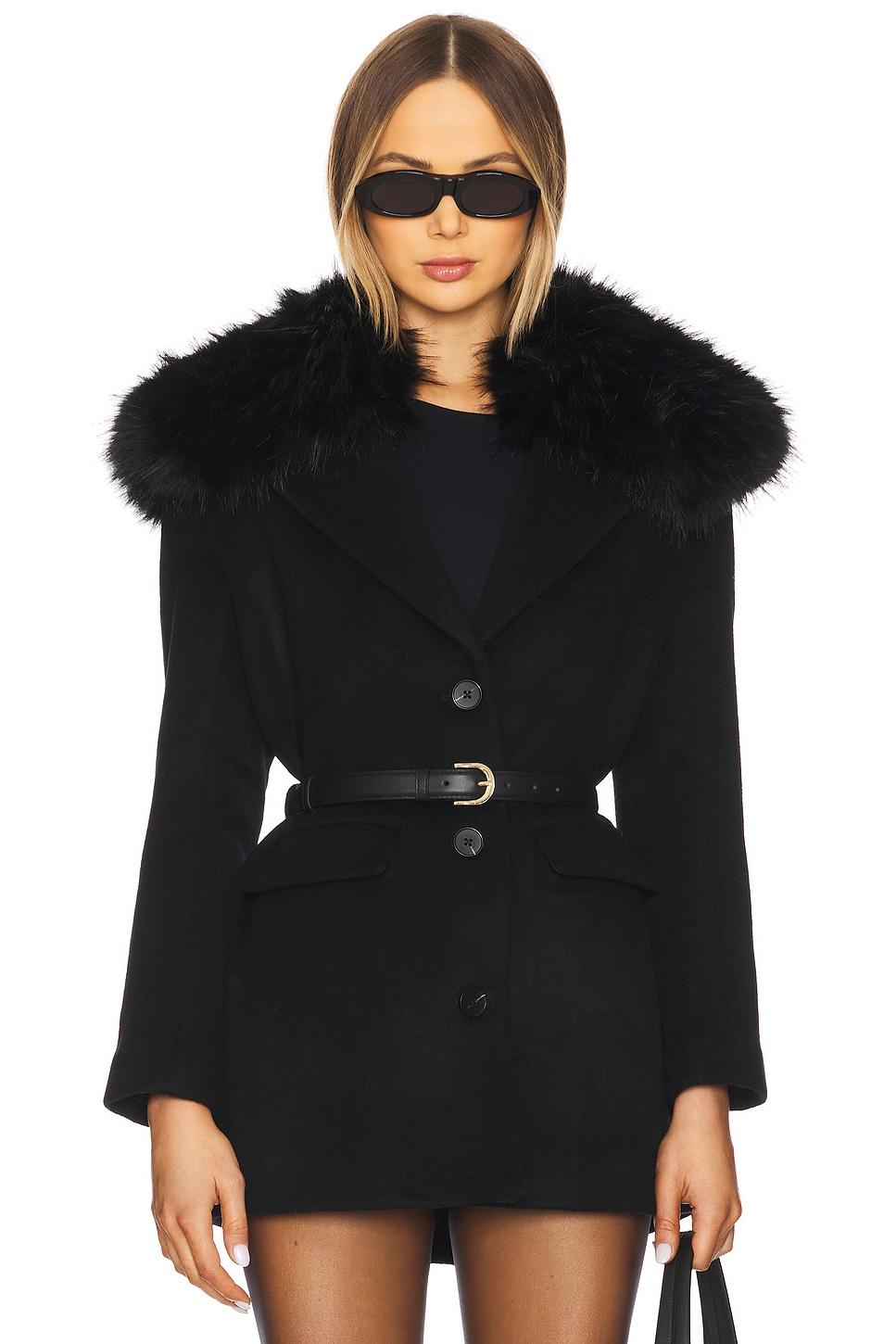 faux fur collar coat