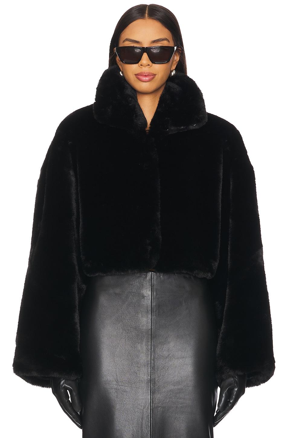 faux fur crop jacket