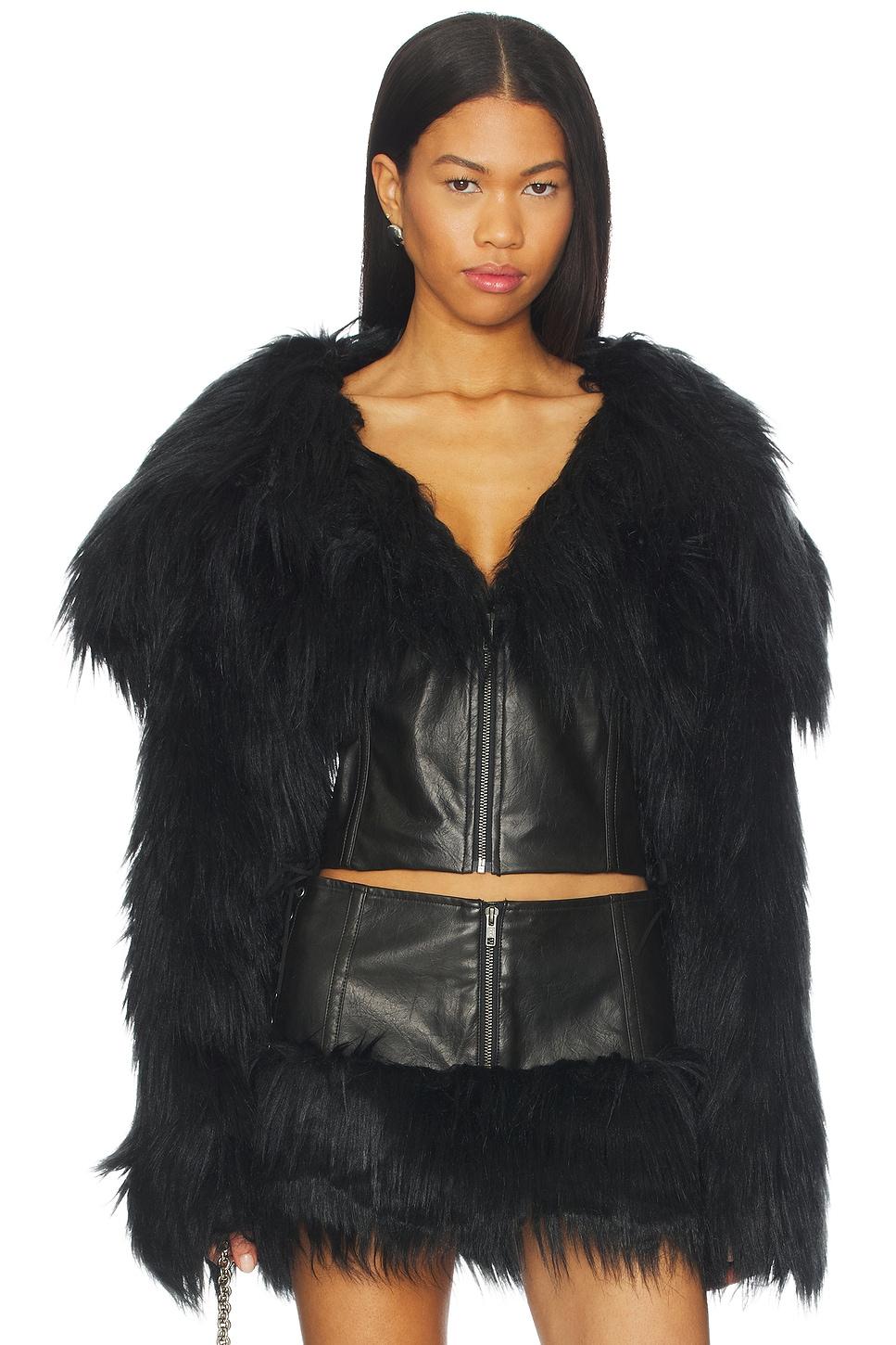 faux fur cropped jacket