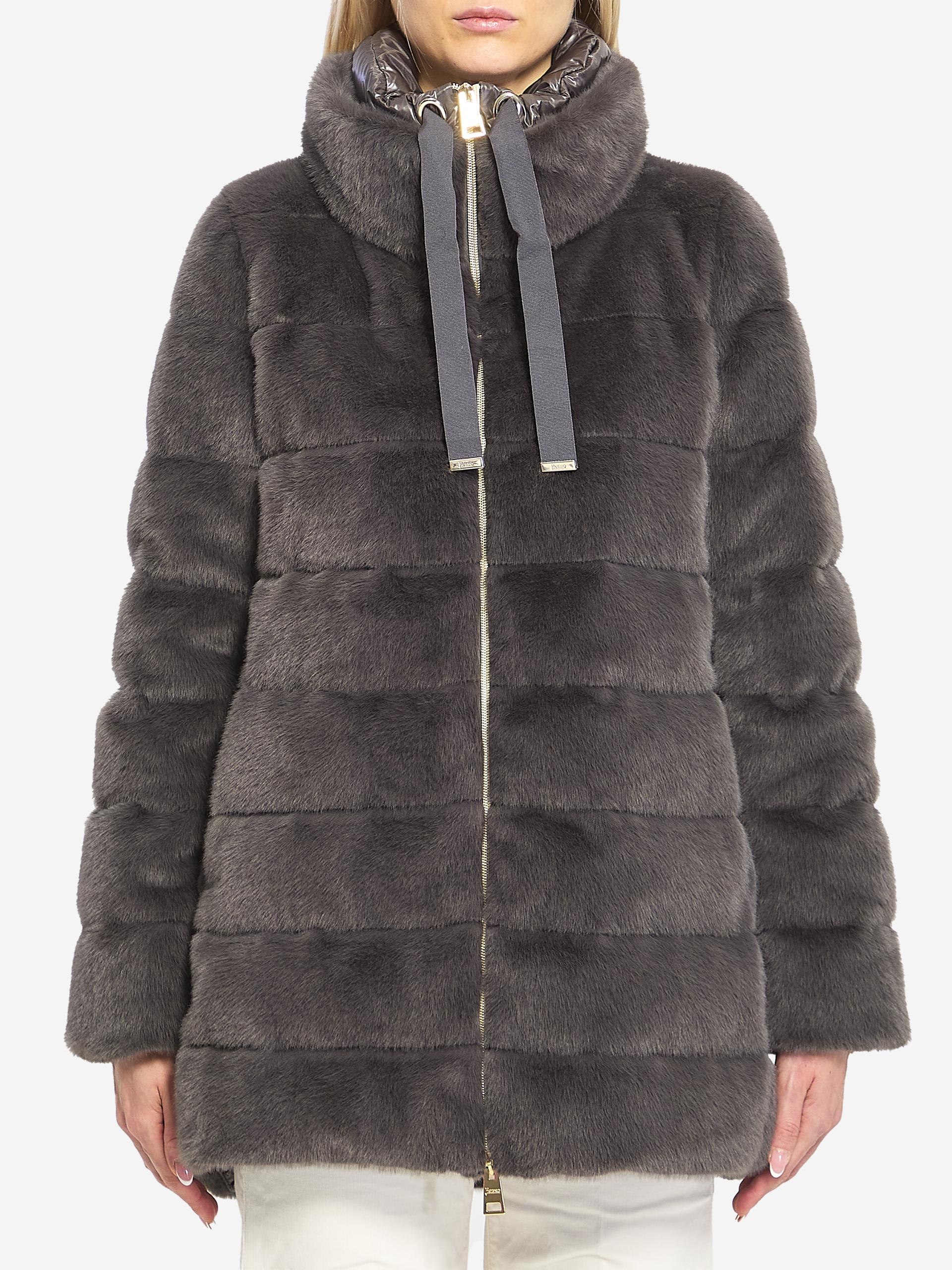 faux fur down jacket