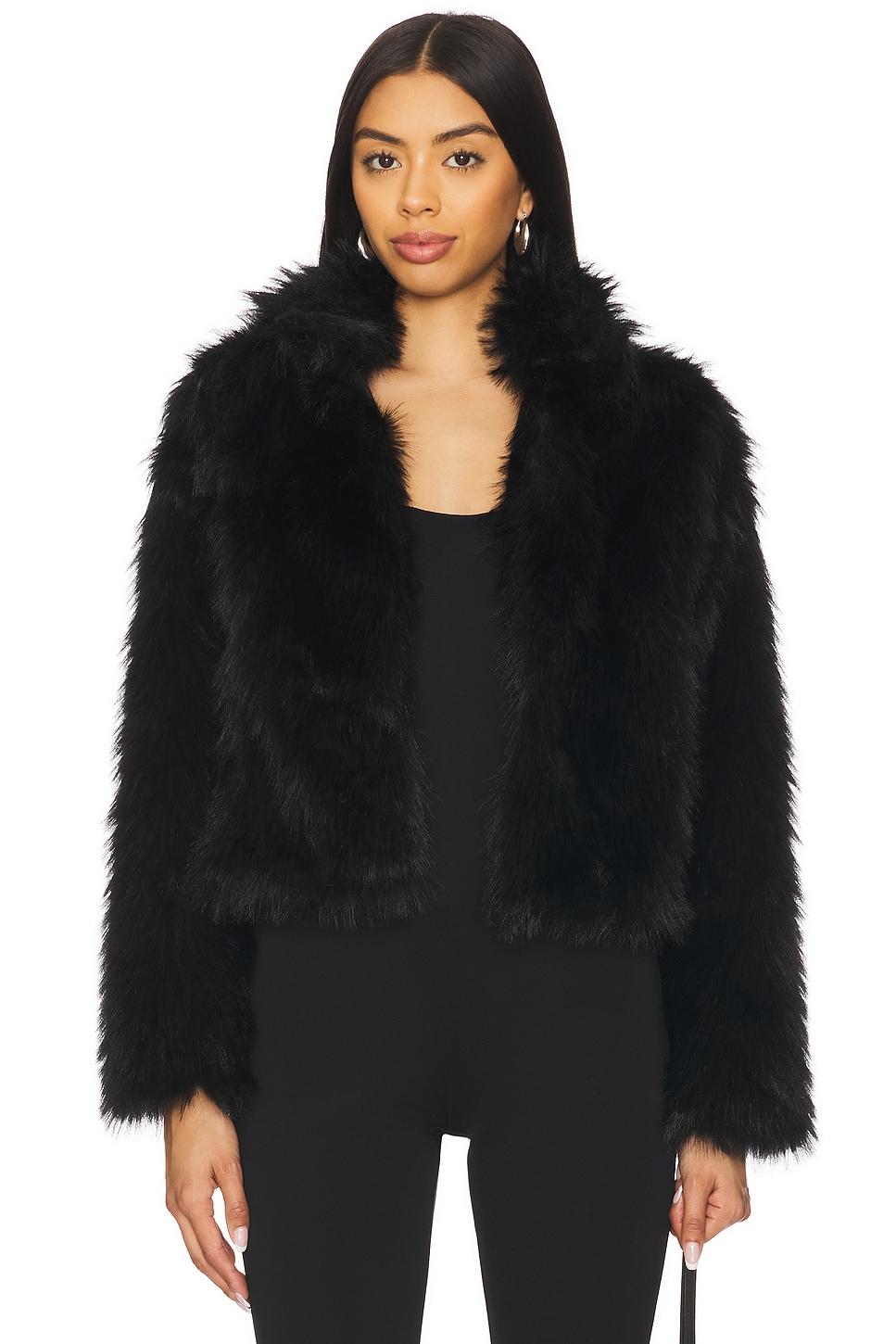 faux fur easy fit jacket