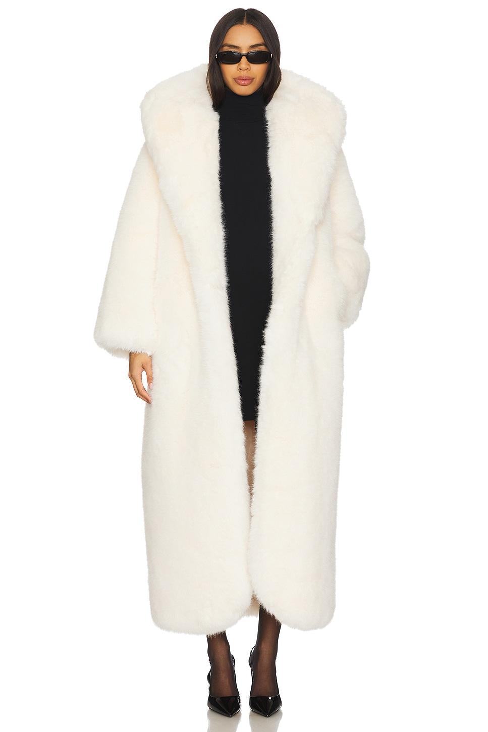 faux fur hooded coat