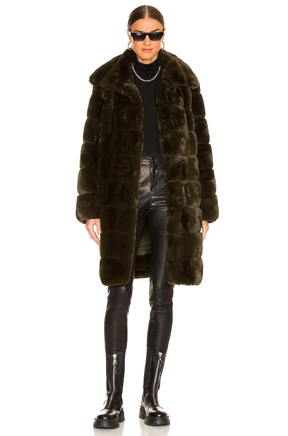 faux fur long coat