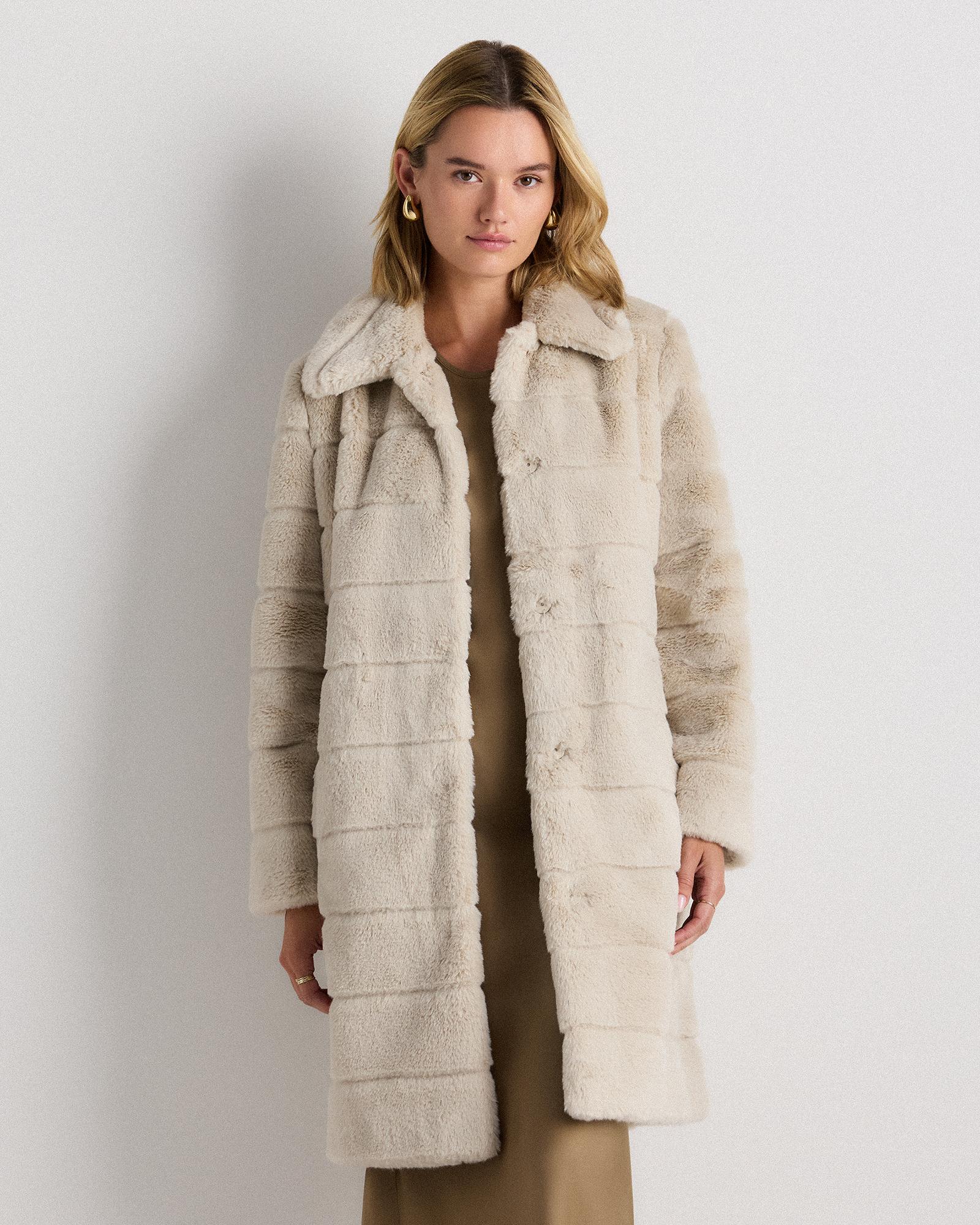 faux fur long coat