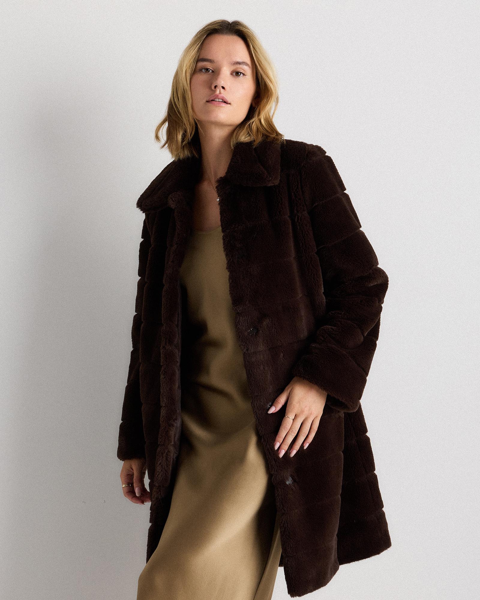 faux fur long coat