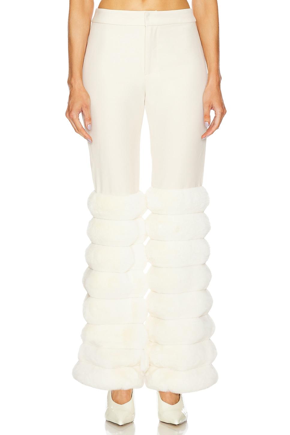 faux fur pants