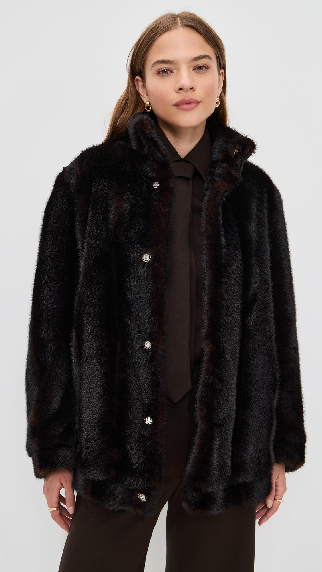 faux fur sports jacket