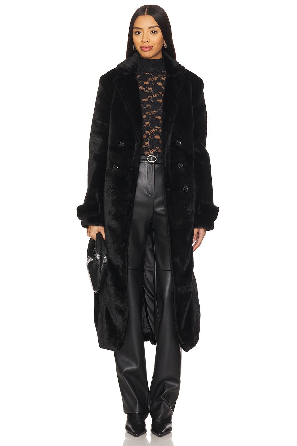 faux fur trench coat