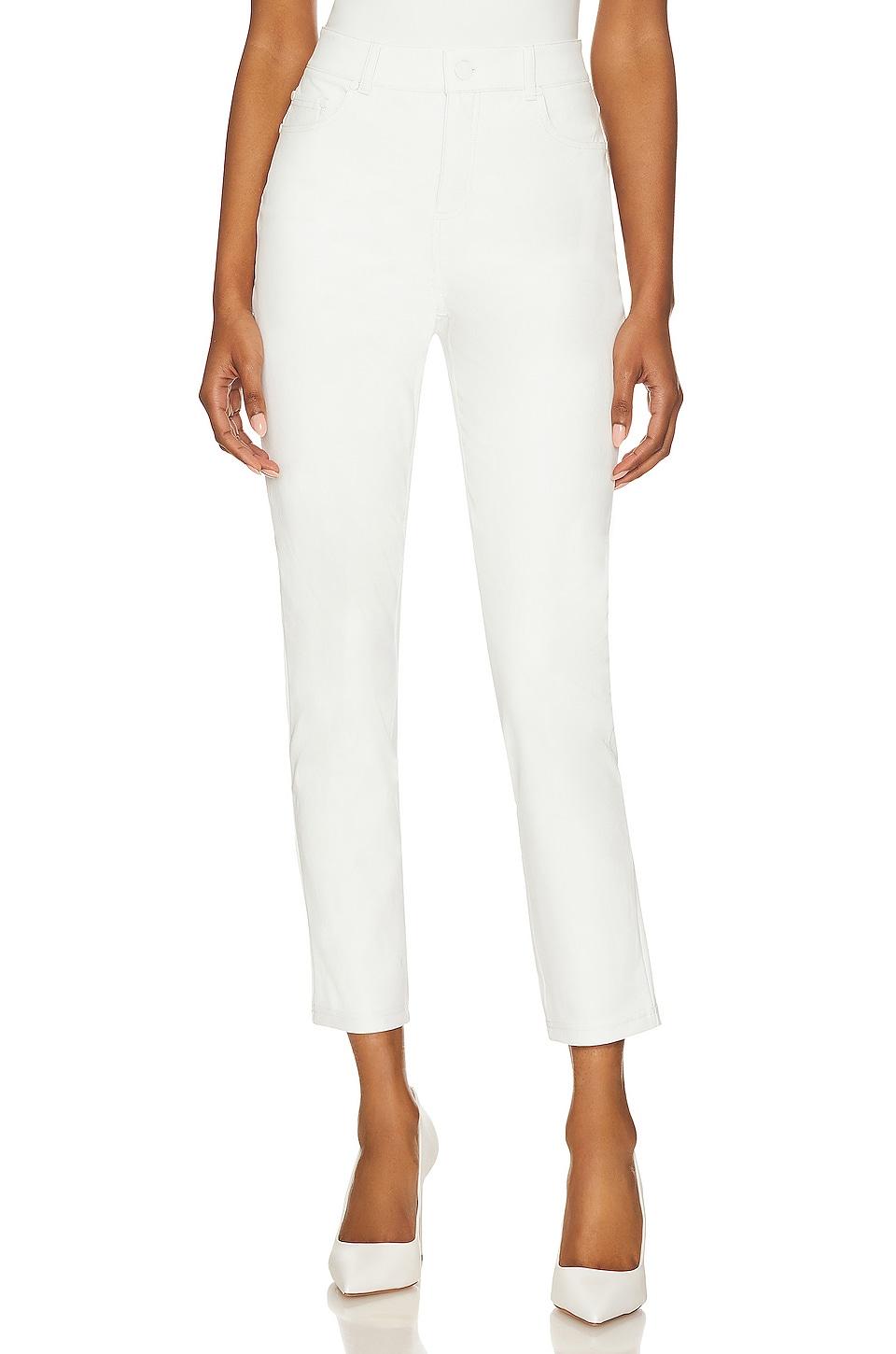 faux leather five pocket pant