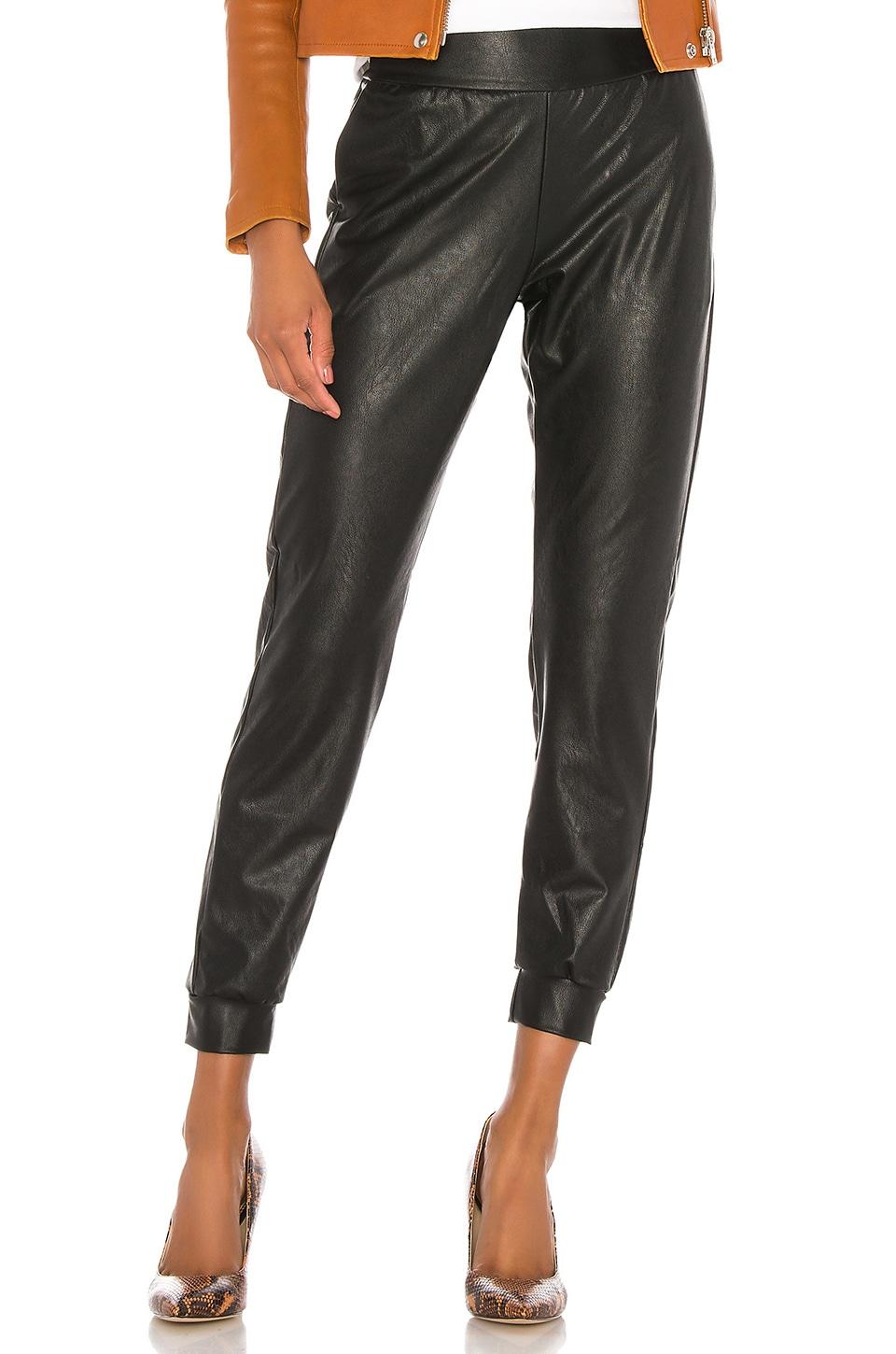 faux leather jogger