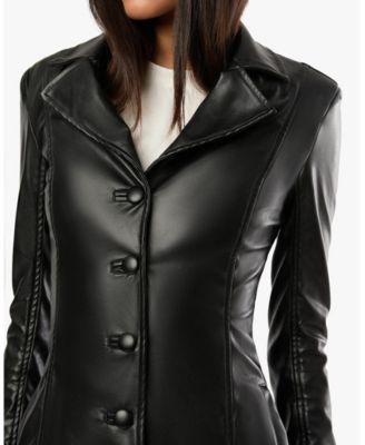faux leather outerwear