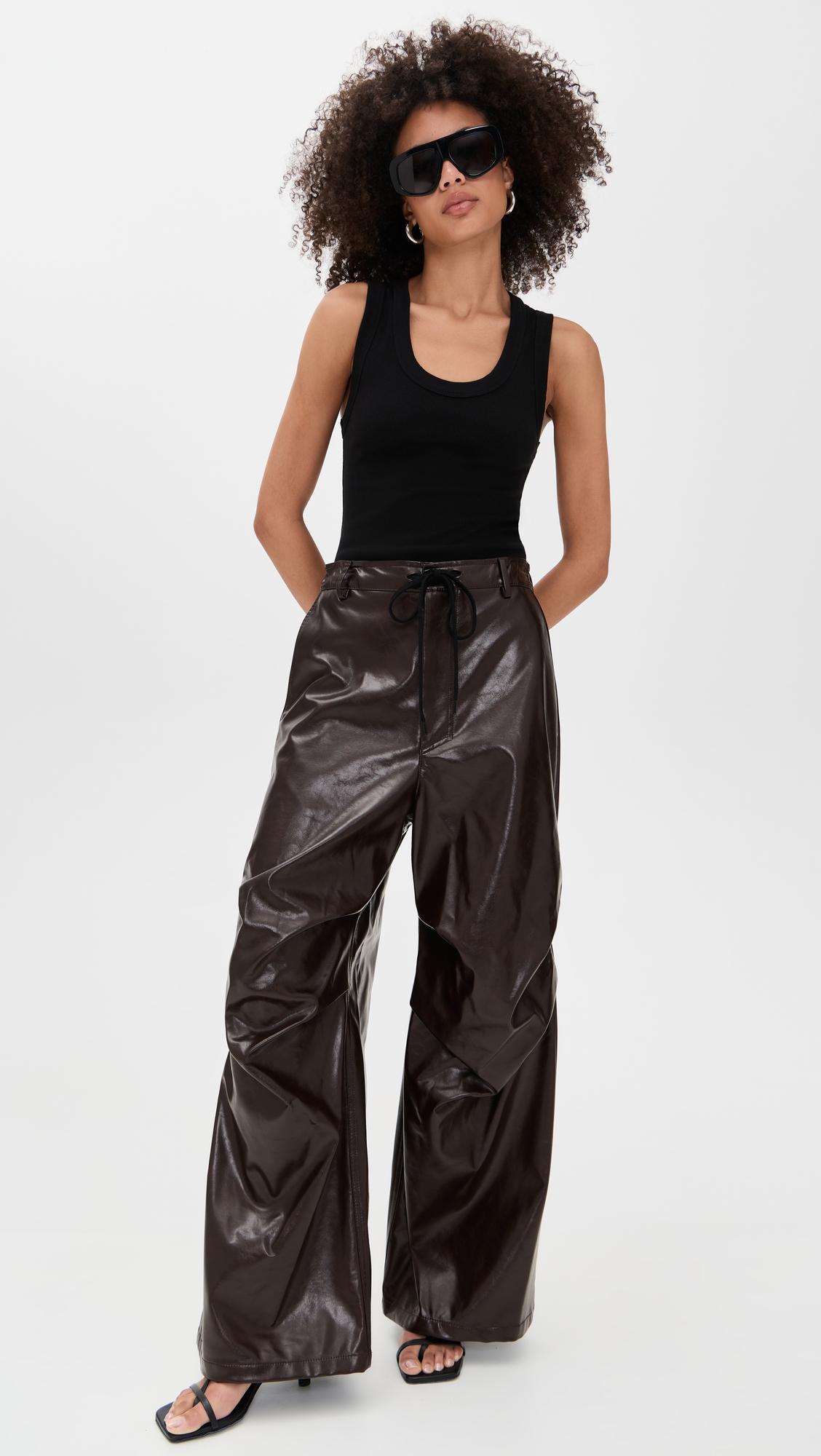 faux leather pants