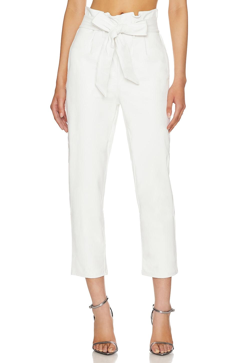 faux leather paperbag pant