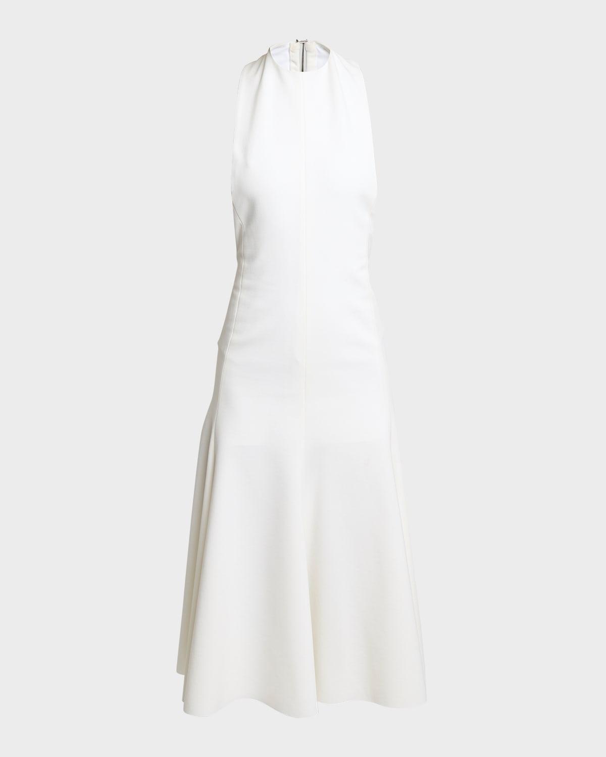 favola halter backless midi dress