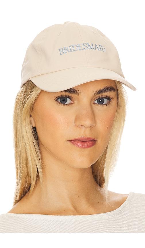 favorite daughter bridesmaid heart baseball cap in cream.