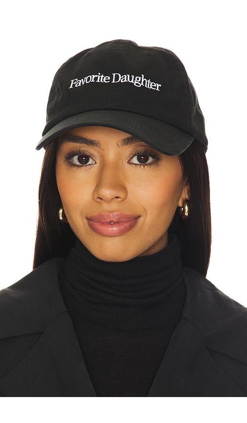 favorite daughter classic logo baseball hat in black.