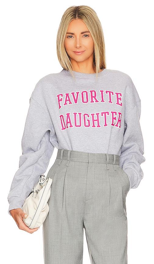 favorite daughter collegiate sweatshirt in grey.
