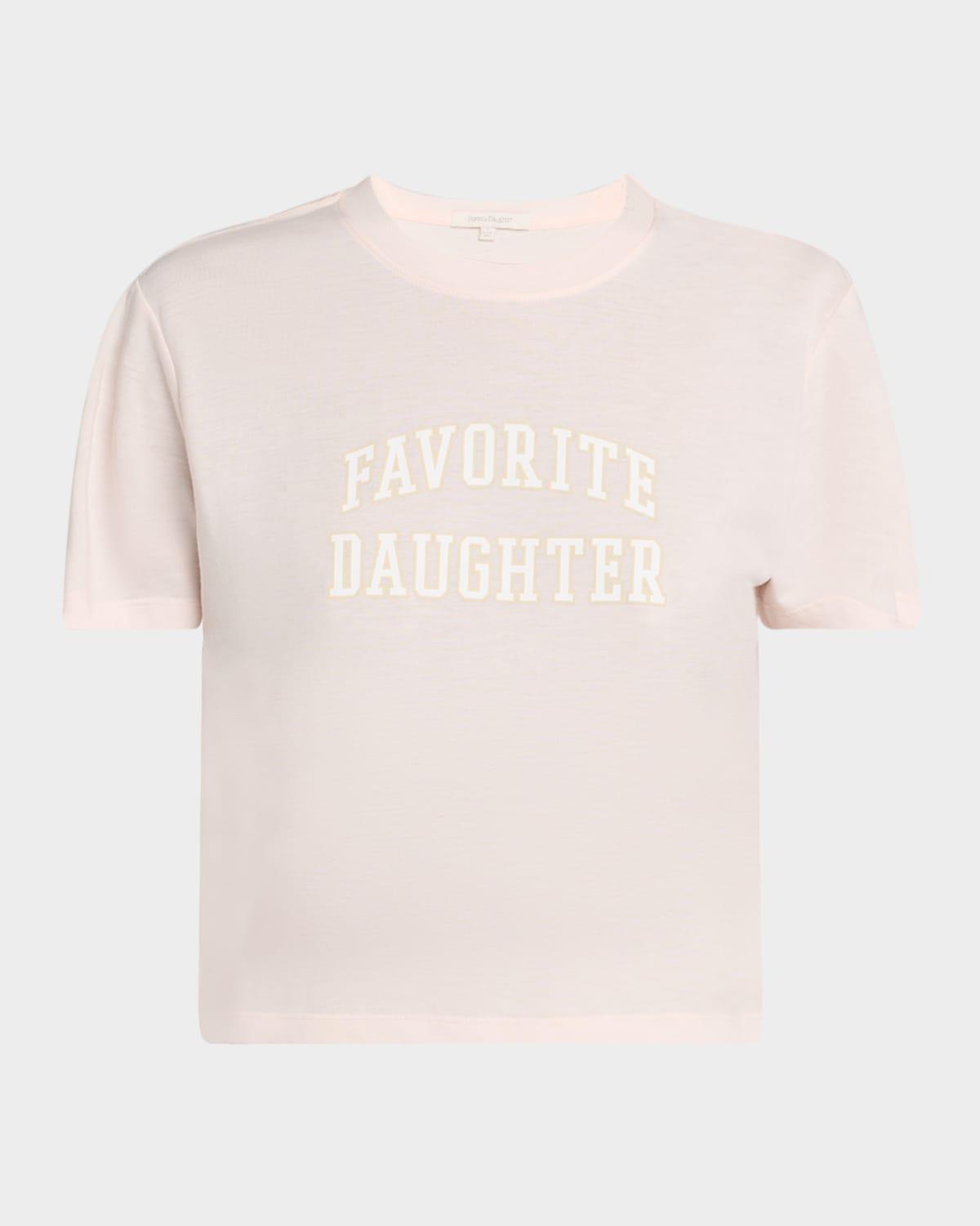 favorite daughter cropped collegiate t-shirt