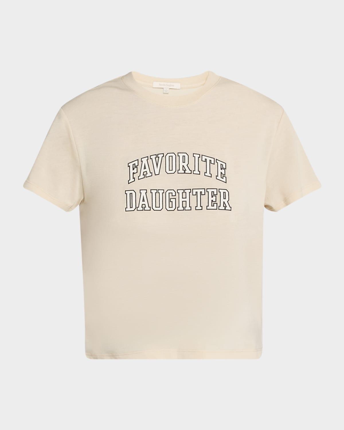 favorite daughter cropped collegiate t-shirt