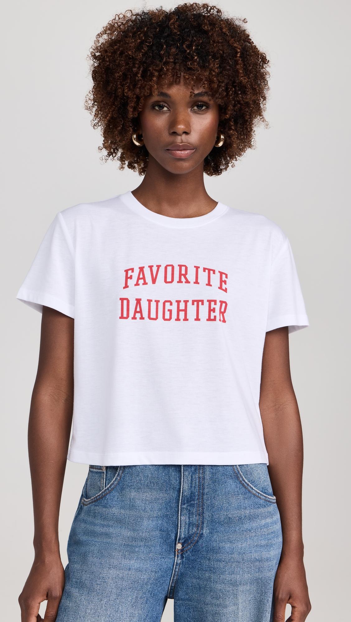 favorite daughter cropped collegiate tee