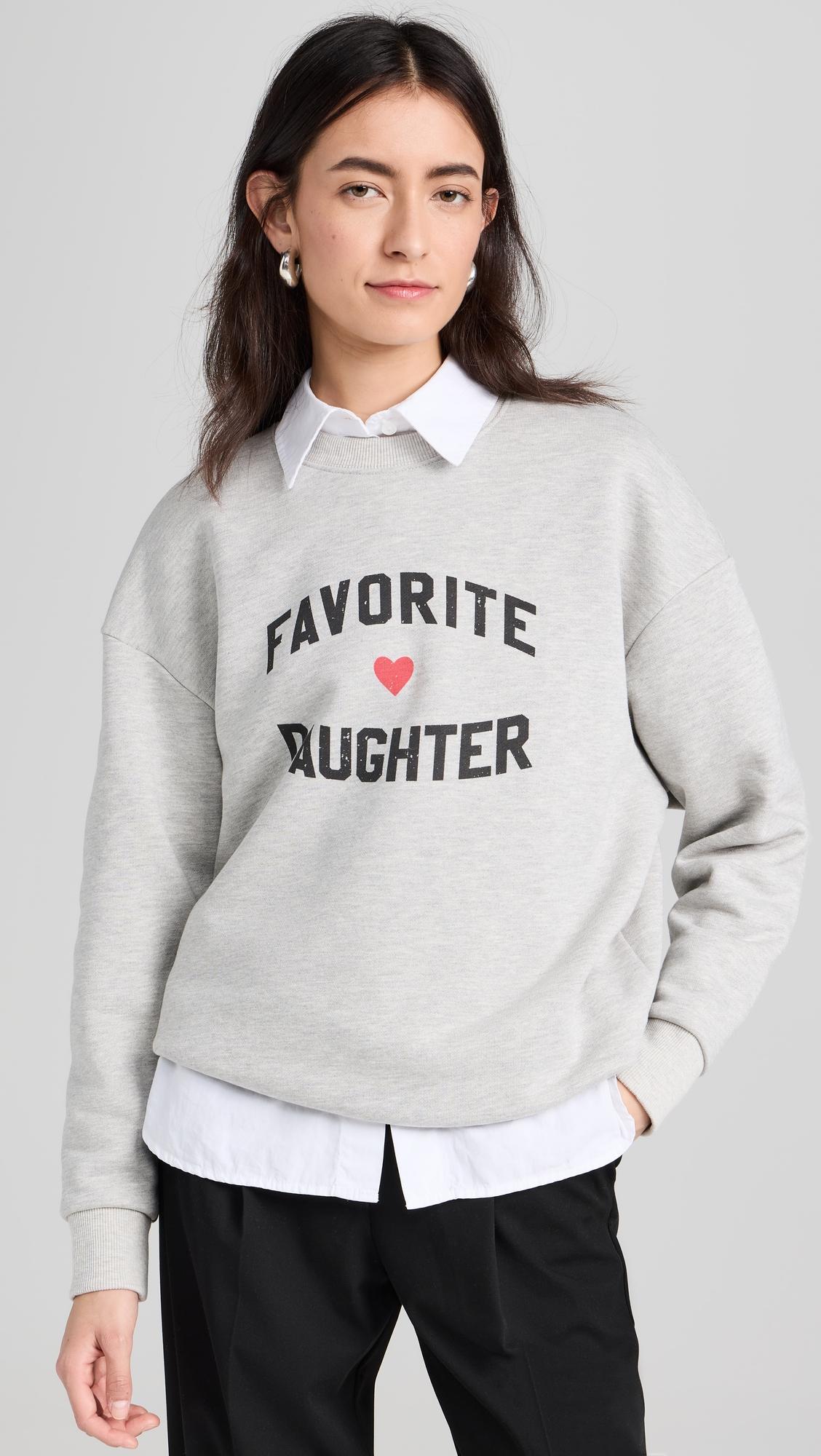 favorite daughter heart logo sweatshirt