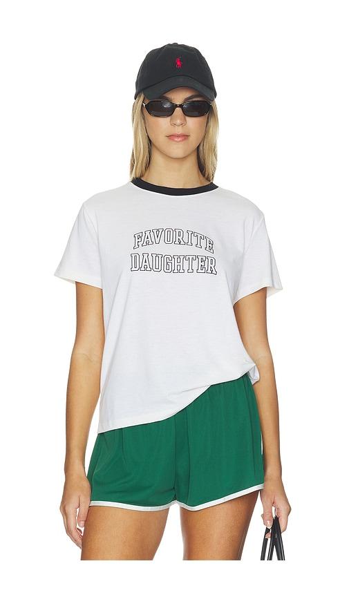 favorite daughter the collegiate classic tee in black & white.