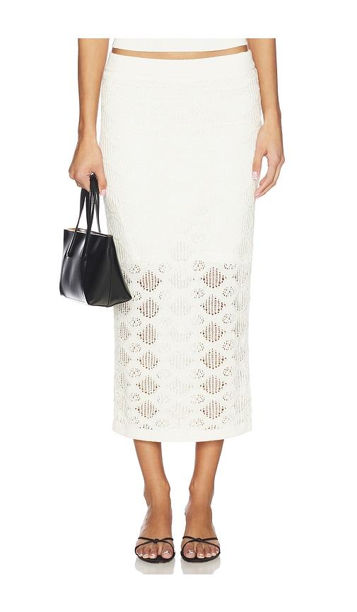 favorite daughter the courtside skirt in ivory.