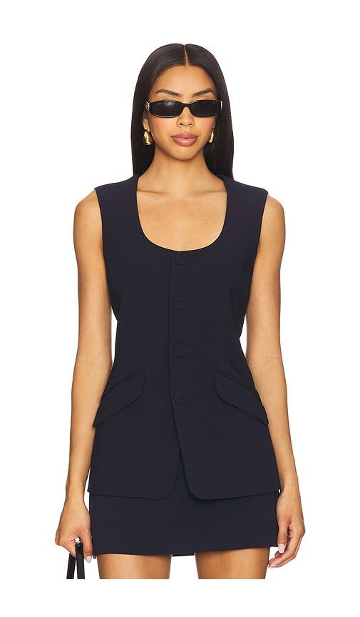 favorite daughter the diana vest in navy.
