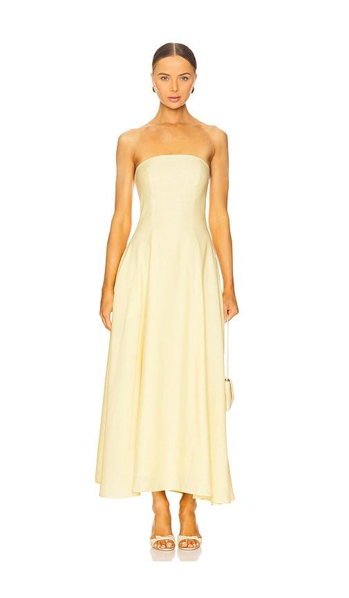 favorite daughter the favorite linen dress in lemon.