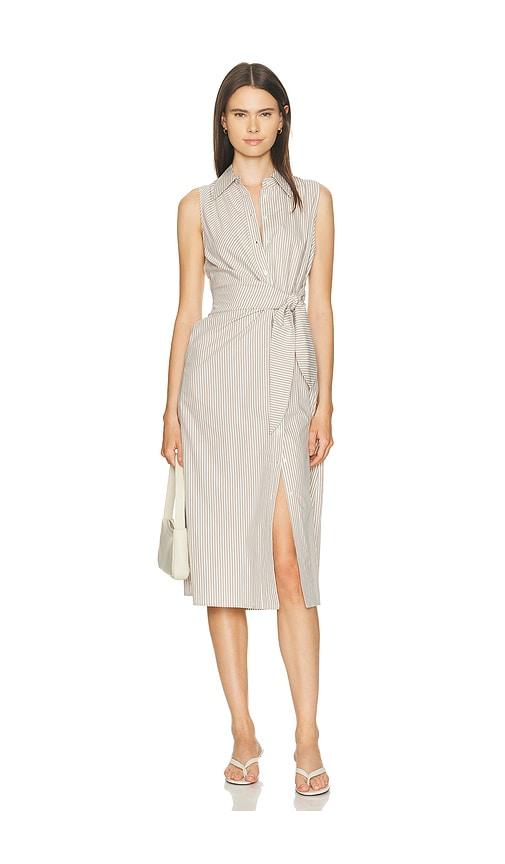 favorite daughter the good behavior dress in taupe.