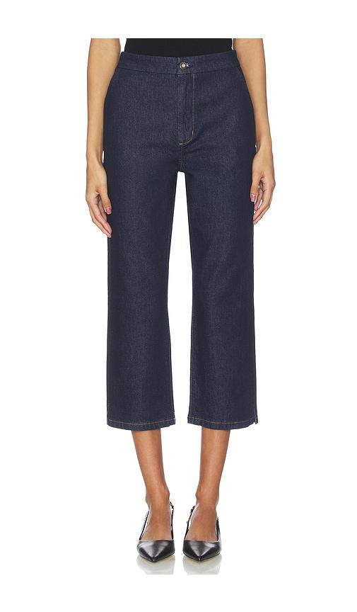 favorite daughter the jade capri trouser in blue.
