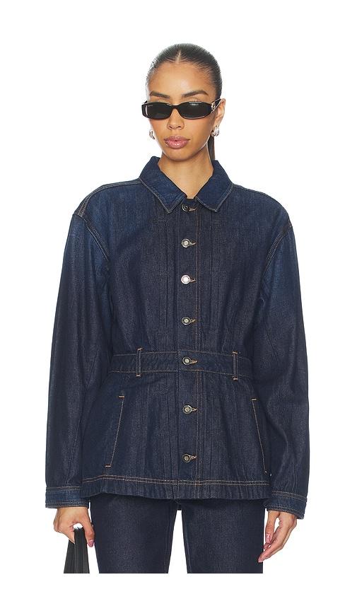 favorite daughter the jade jacket in blue.