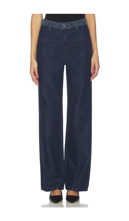 favorite daughter the leave an impression trouser in blue.