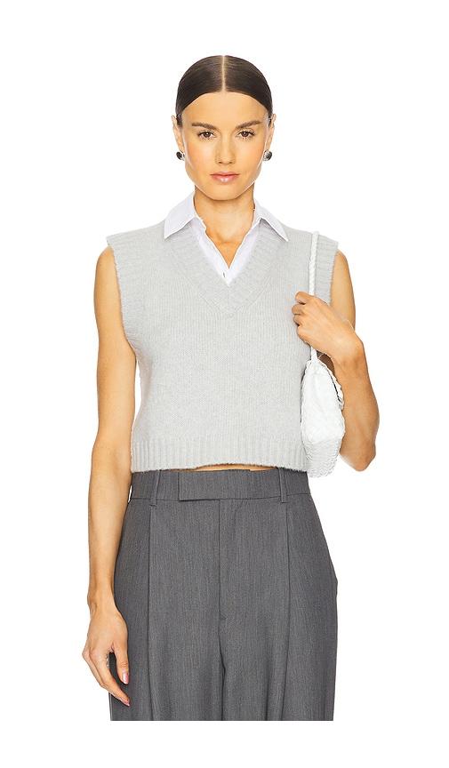 favorite daughter the leigh vest in light grey.