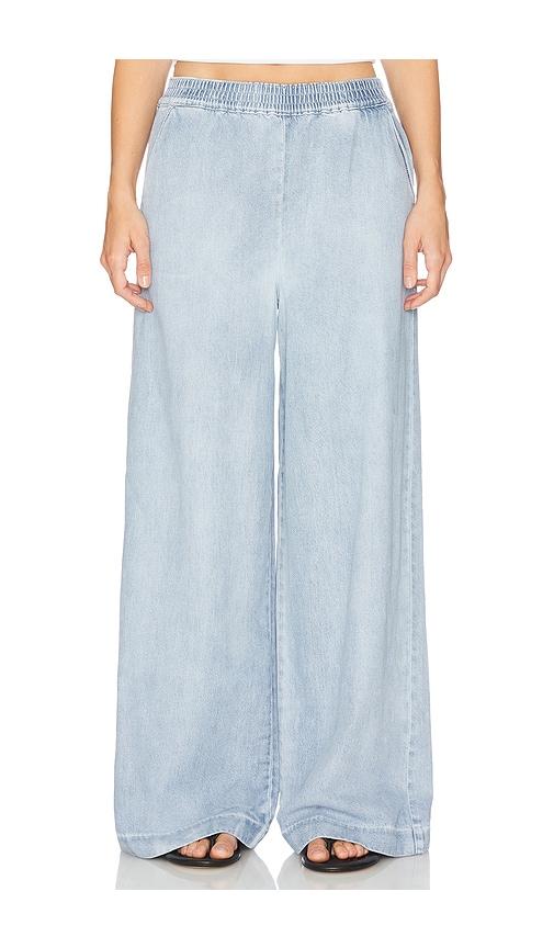 favorite daughter the malibu wide leg pants in blue.