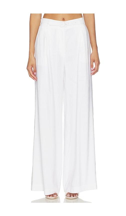 favorite daughter the miranda linen pant in white.