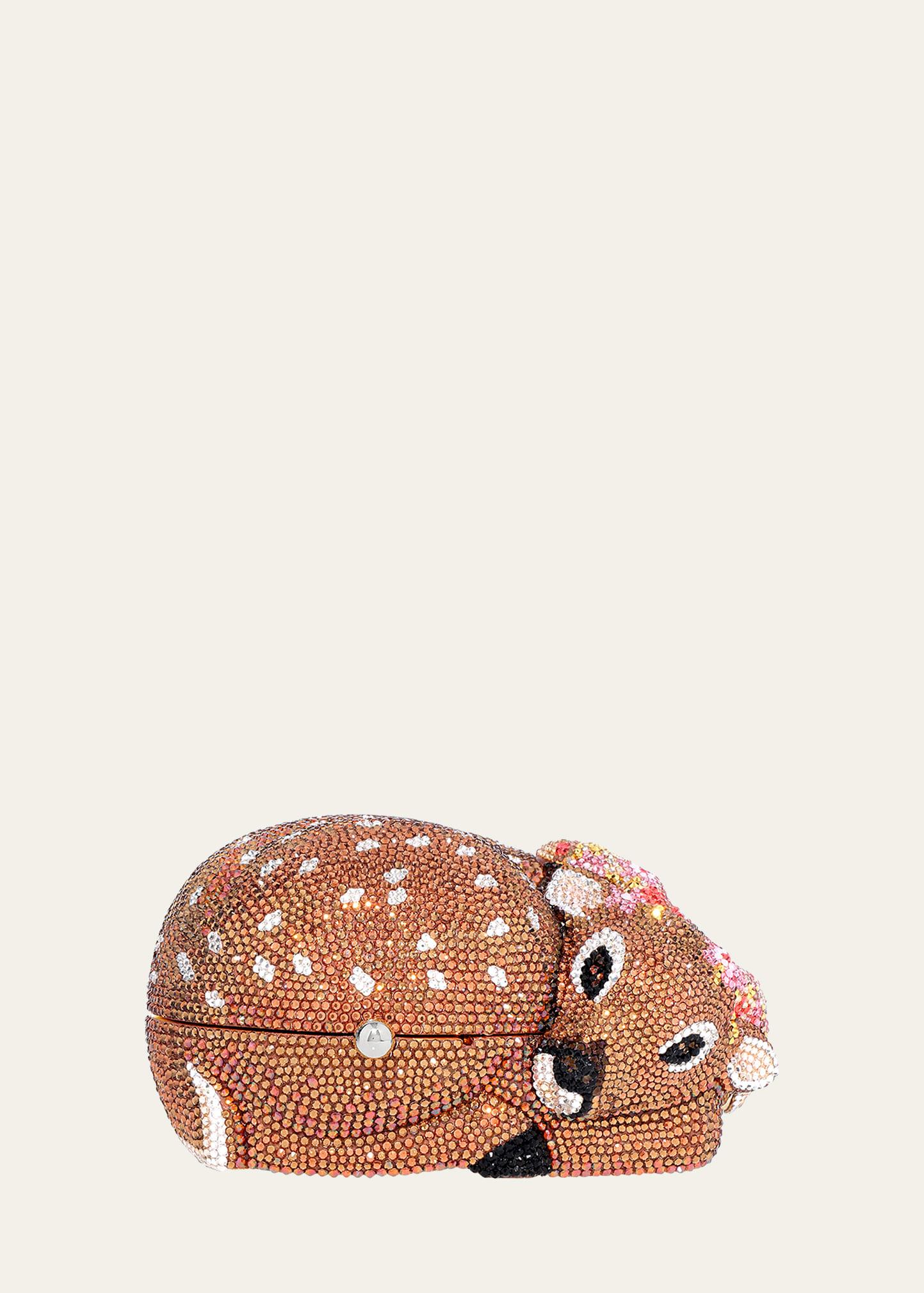 fawn crystal clutch bag