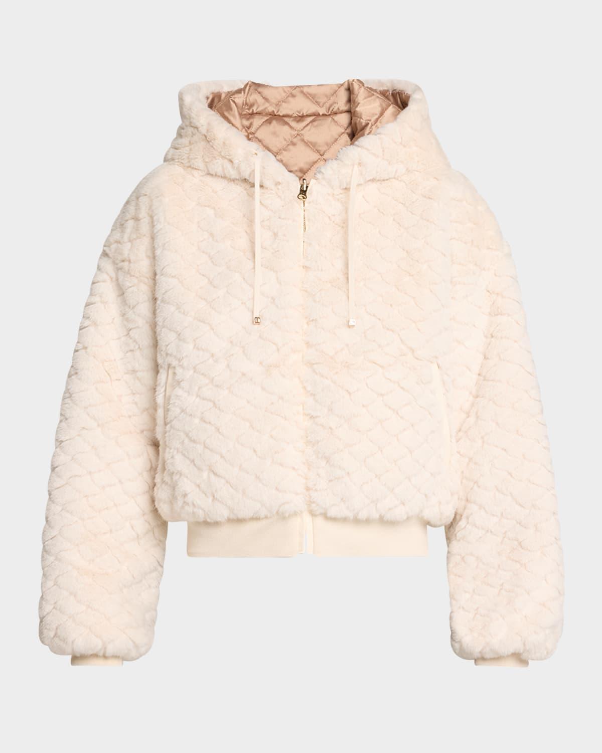 fawn reversible faux fur hoodie