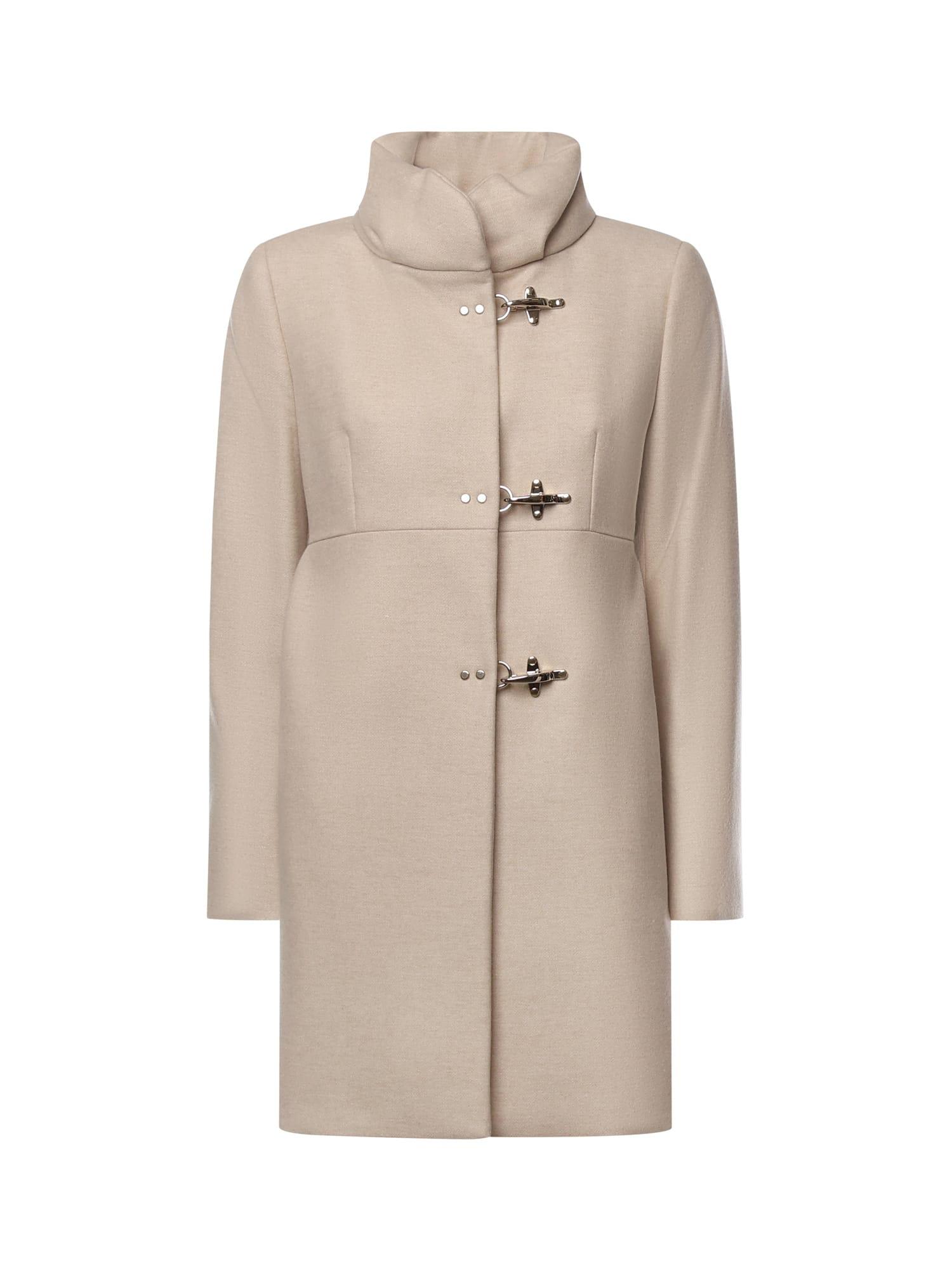 fay romantic coat in melange wool cloth
