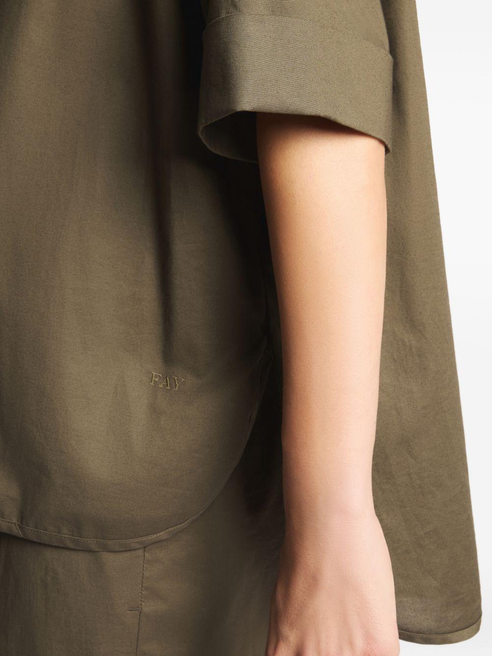 fay shirts green spandex/elastane cotton - women