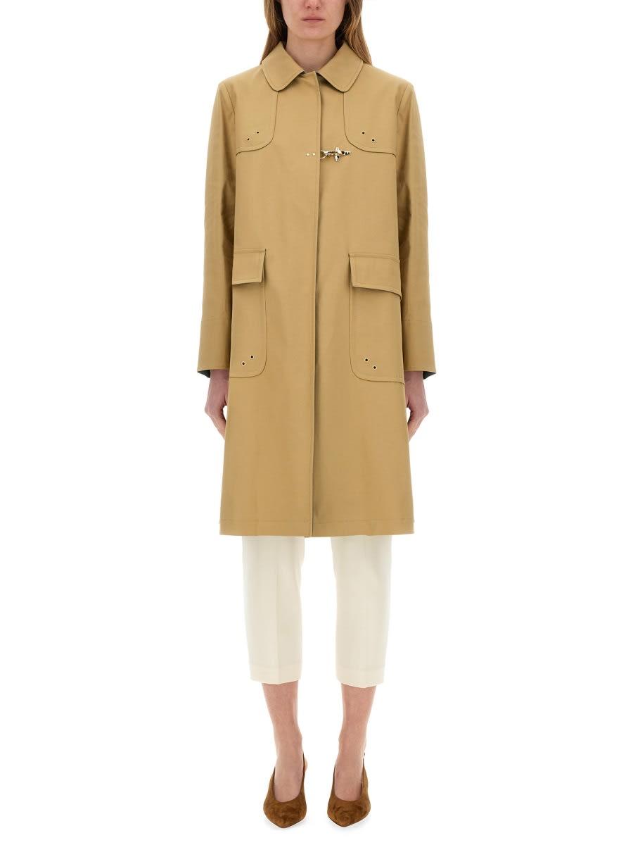 fay stretch gabardine car coat