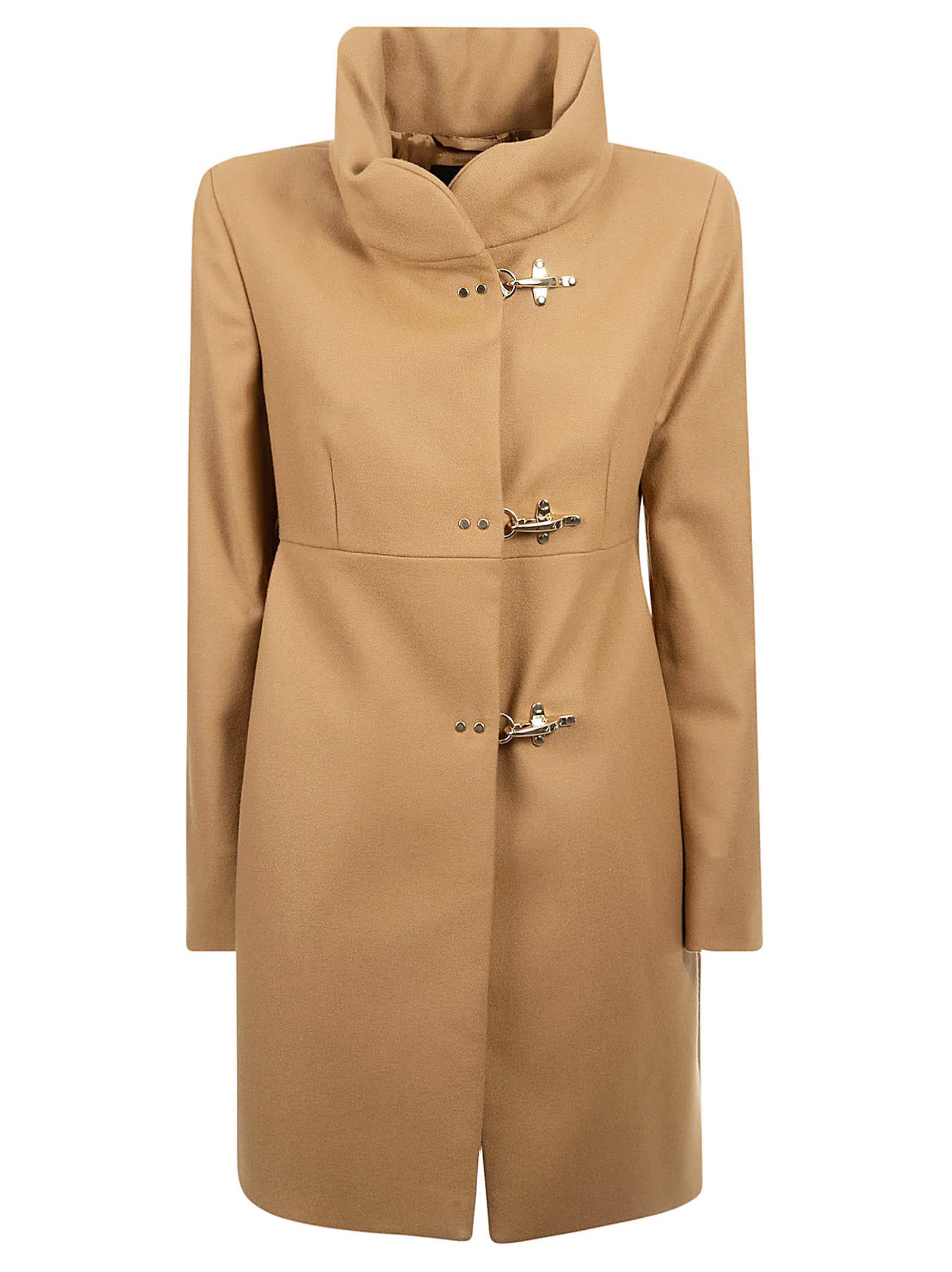 fay three-lock mid-length coat