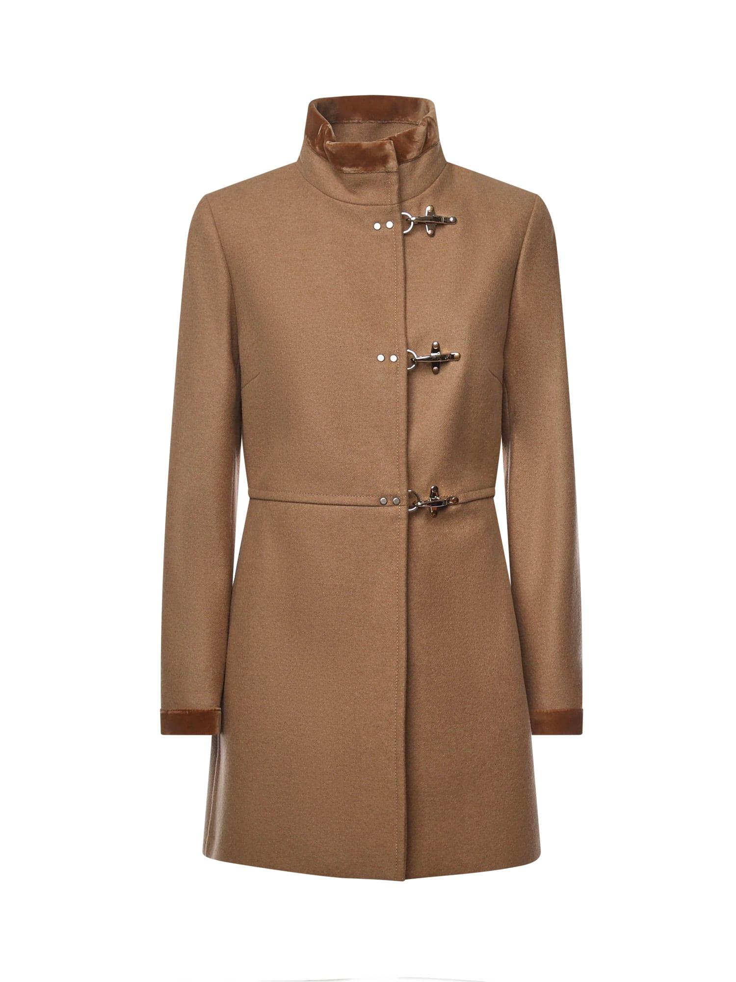 fay virginia coat in mélange wool cloth